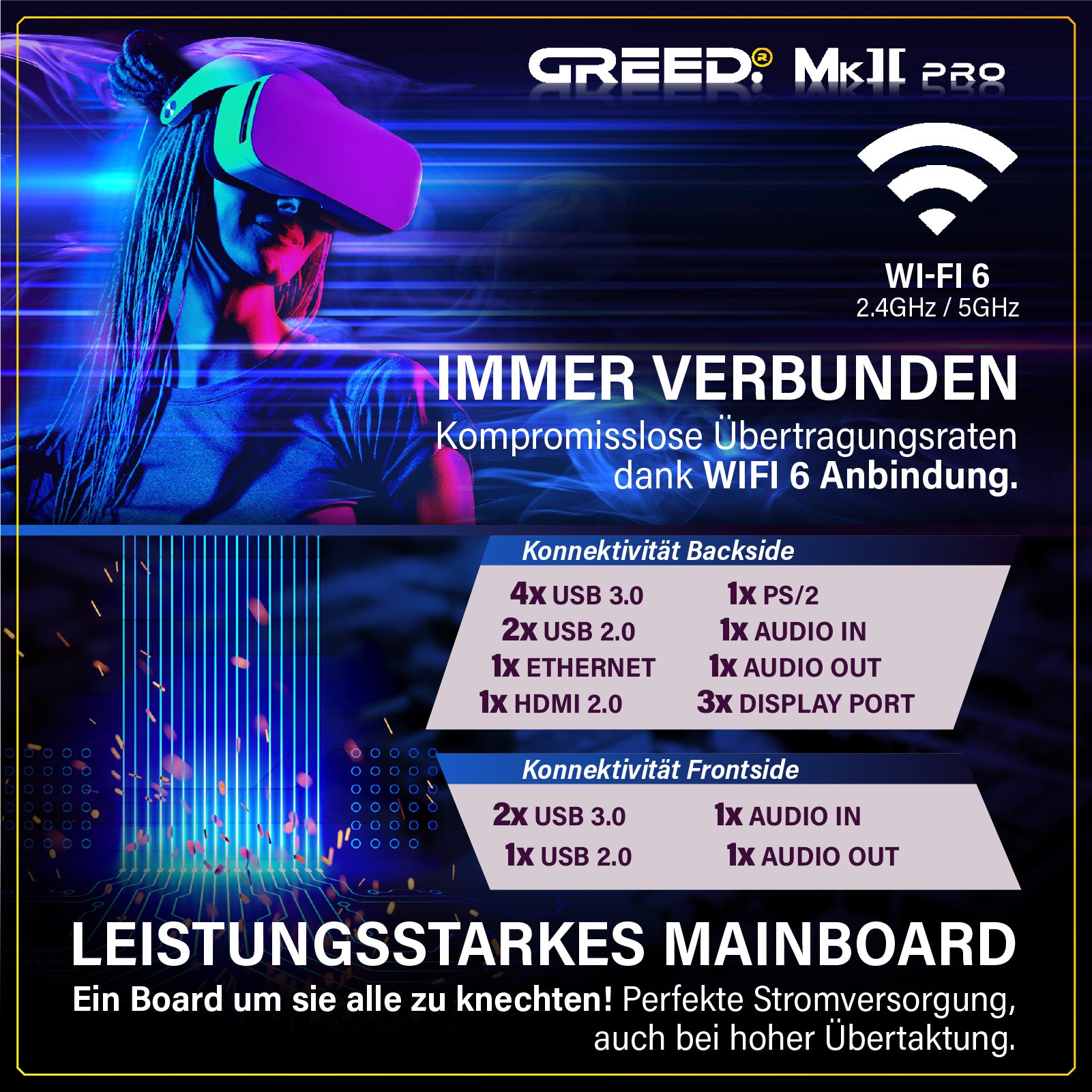 Greed®MK2 Pro INTEL - High End Gaming Computer, Gaming PC - Intel Core i7 12700KF + Nvidia Geforce RTX 5070 12 GB