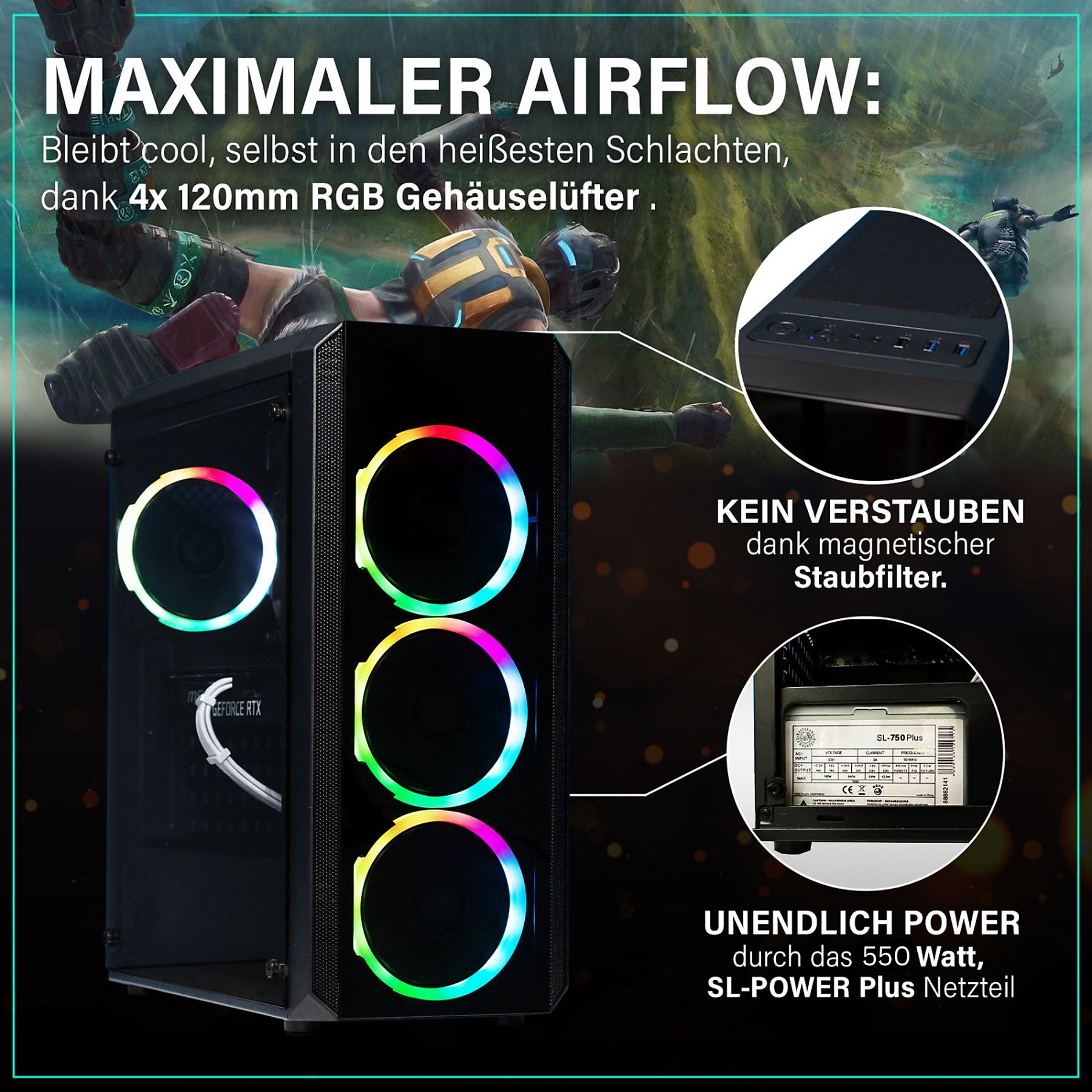 GREED MK2 AMD Lite  Gaming Pc mit AMD Ryzen™ 5 Ryzen 5 4600G Prozessor, 16 GB RAM, 512 GB SSD, AMD Radeon™ RX Vega 7, Windows 11 Pro