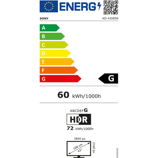 Sony Fernseher 43 Zoll 4K LCD KD43X85KPAEP