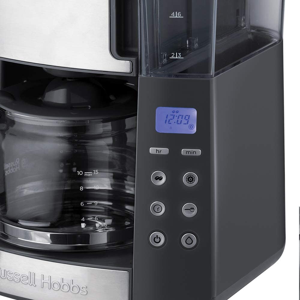 Russell Hobbs Kaffeemaschine mit integriertem Mahlwerk und Glaskanne 25610-56 ED/SW